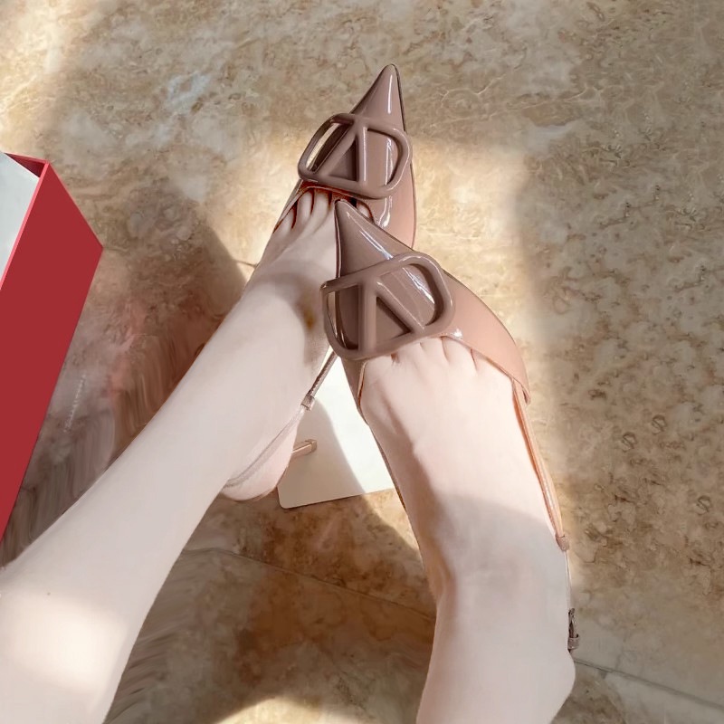 Giày Sandal Cao Gót Mũi Nhọn Thời Trang Mùa Hè Cho Nam Nữ