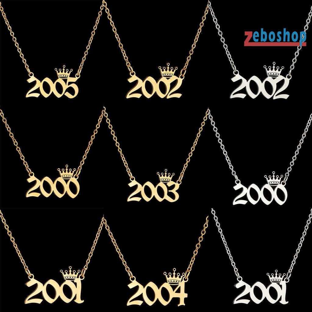 Vòng cổ Mặt Vương Miện Bằng Thép Không Gỉ Thời Trang Cho Nữ