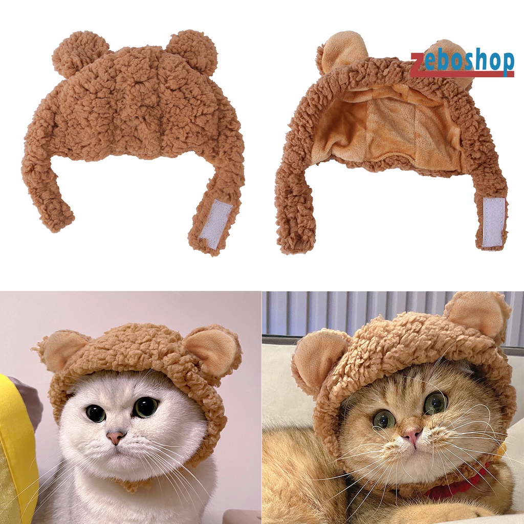 Mũ Hóa Trang Hình Gấu Dễ Thương Cho Thú Cưng