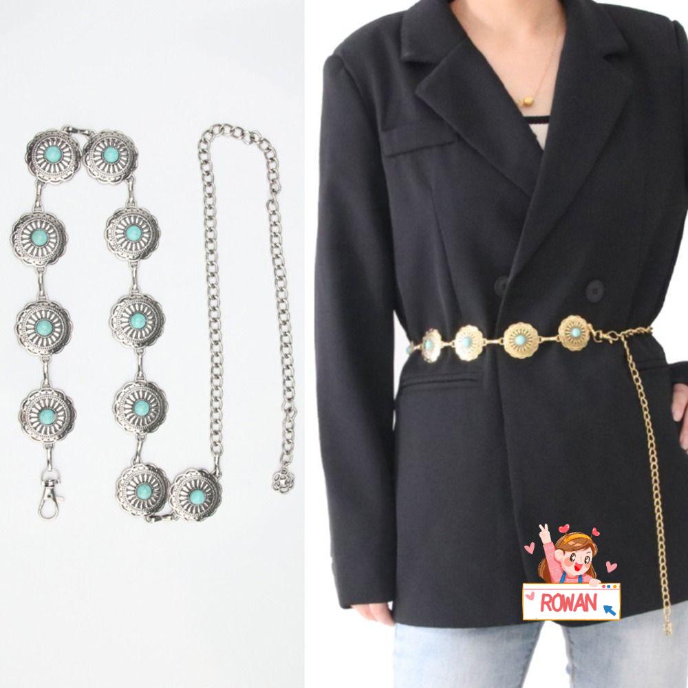 Thắt Lưng Dây Xích Bằng Kim Loại Kiểu Vintage Thanh Lịch