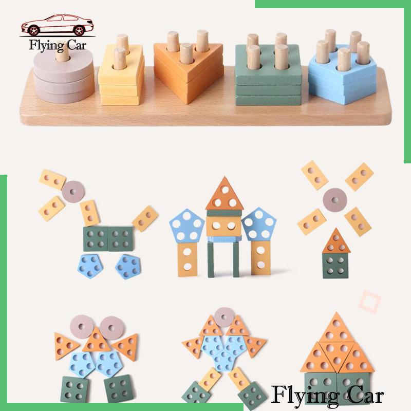Đồ Chơi Xếp Chồng Lên Nhau Bằng Gỗ Lzdjfmy2 Cho Bé 18 Tháng Tuổi