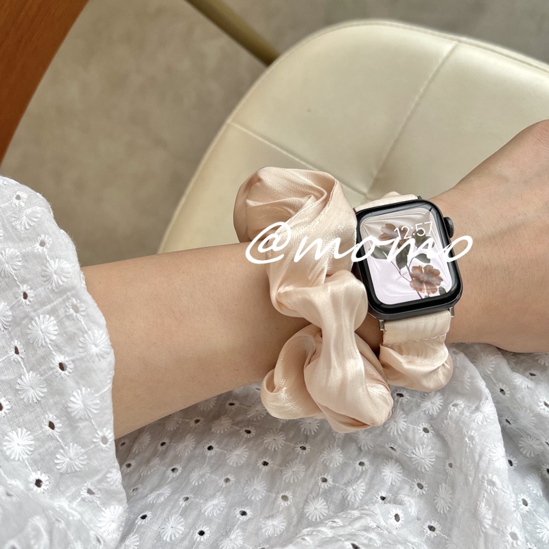 Dây Đeo Thay Thế Bằng Vải Lông Co Giãn Cho AP iWatch Series 7 6 5 4 3 2 SE 41mm 45mm 42mm 40mm 44mm