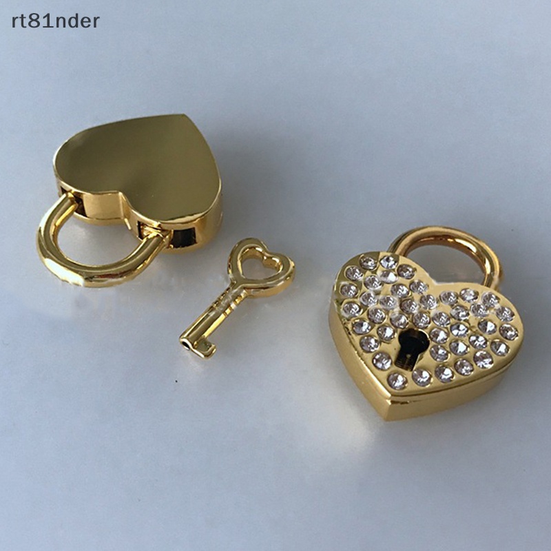 Ổ Khóa Trái Tim Mini Thời Trang Kèm Túi Đựng Trang Sức / Vali / Hộp Trang Trí n
