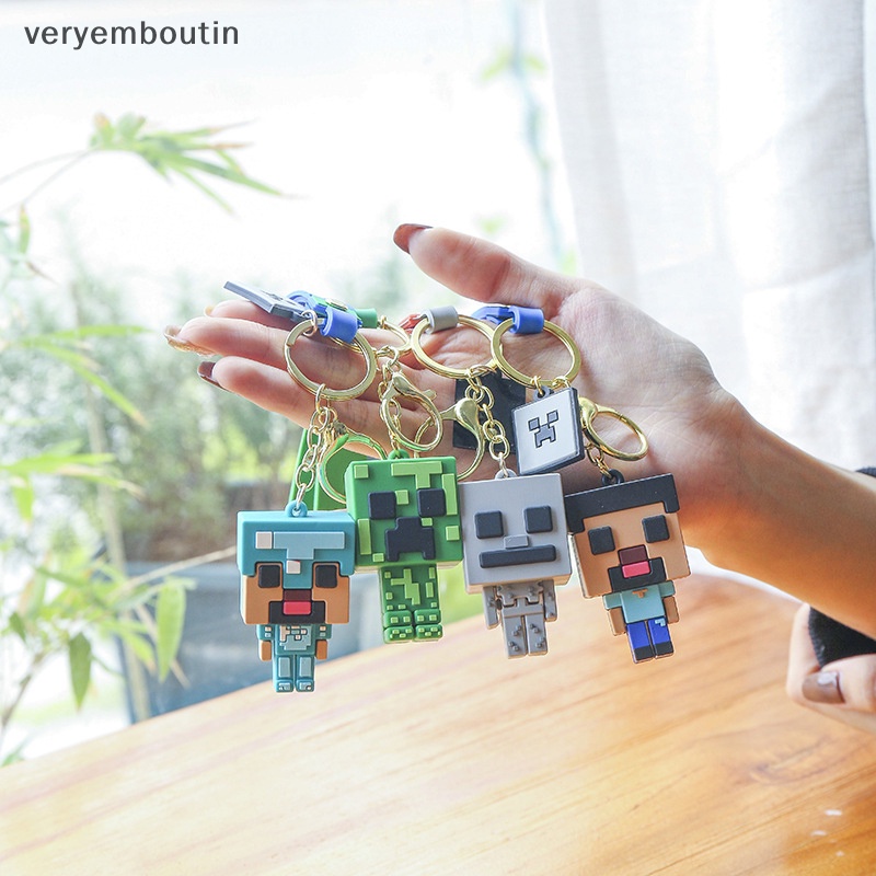 Móc Khóa Silicone 3D Dạng Khối Xây Dựng Dành Cho Nam Giới