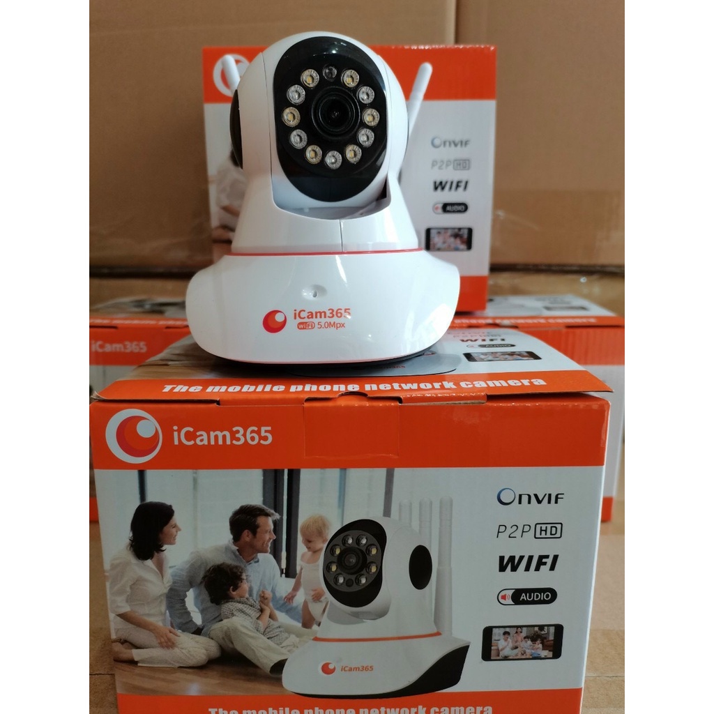 Chính Hãng Camera icam365 Chính hãng 11 LED, Quan sát 360 độ, Hình ảnh 5Mpx Ultra, Tầm nhìn ban đêm Full Color