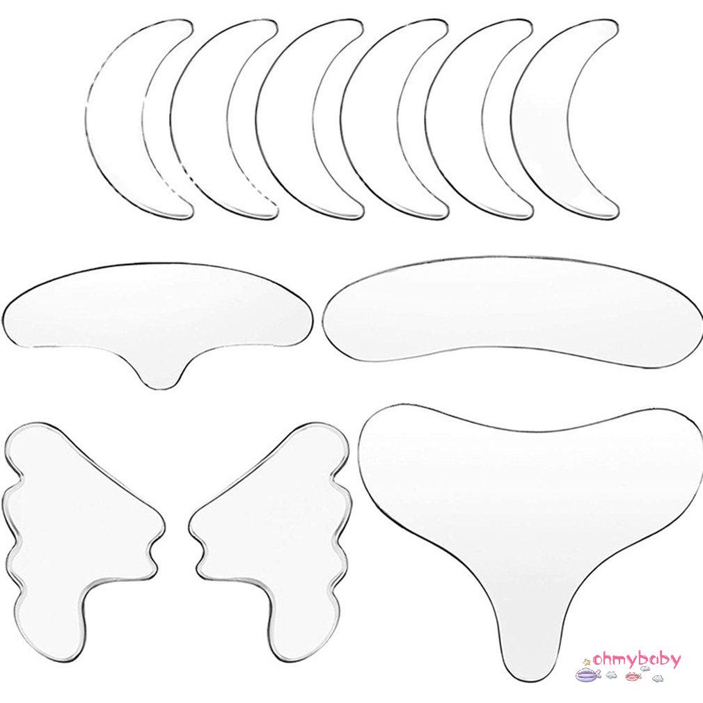 [InStock] 11 Chiếc Có Thể Tái Sử Dụng Silicone Xóa Nhăn Miếng Dán Trán Mặt Mắt Lót Chống Lão Hóa Da Nâng Chăm Sóc Cường Lực [Z/14]