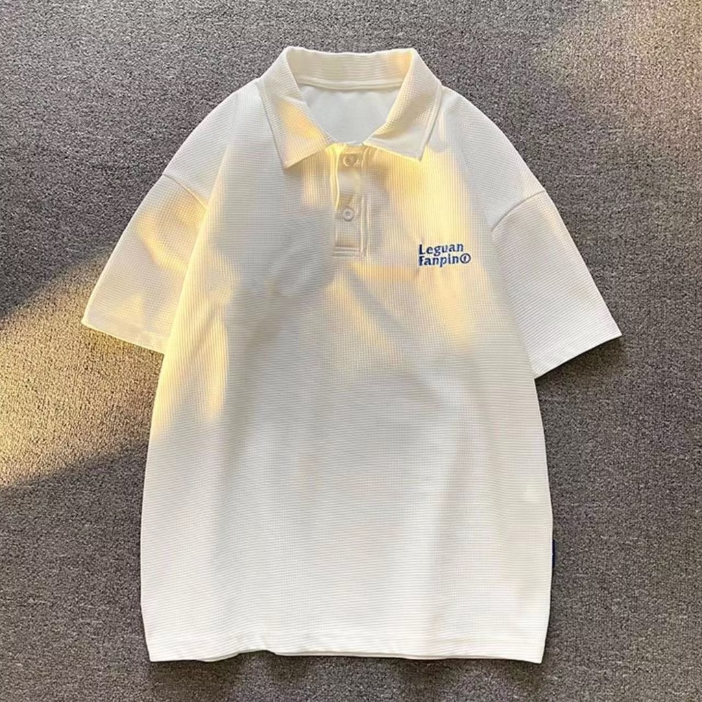 Áo Thun polo Tay Ngắn Dáng Rộng Phong Cách Đường Phố Thời Trang Mùa Hè Cho Nam