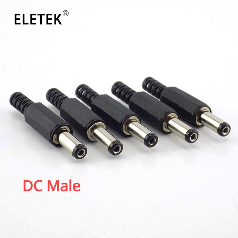 Set 10 Đầu Nối Phích Cắm Nguồn DC Female 5.5mm X 2.1mm Male Female Cho Các Thiết Bị Dự Án DIY