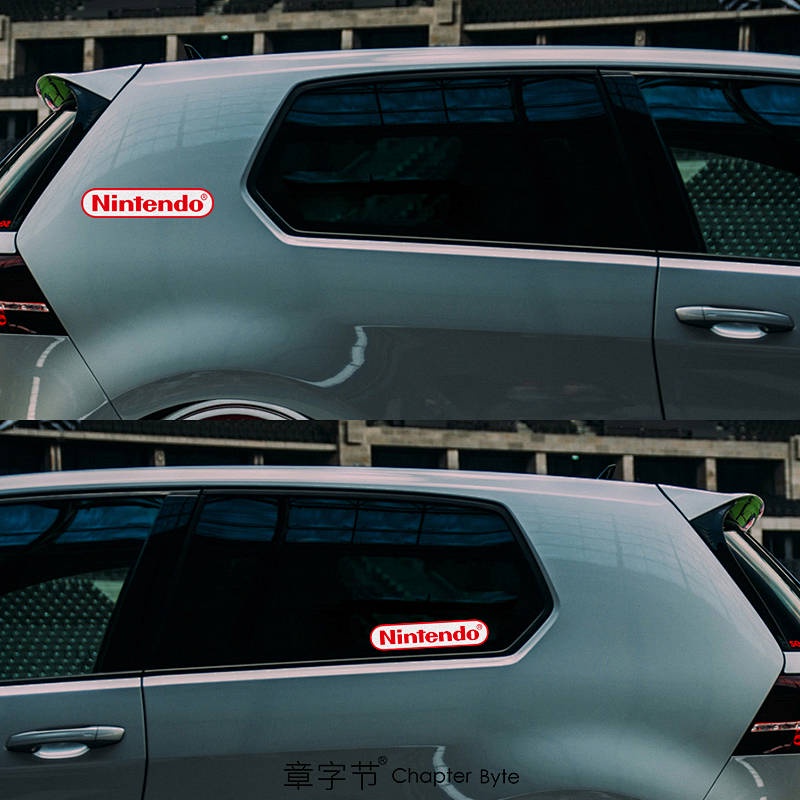 Nintendo Nostalgic Game Creative Text Stickers Electric Motorcycle Decorative Car Window Surrounded Scratch Cover Cover Stickers hHkd