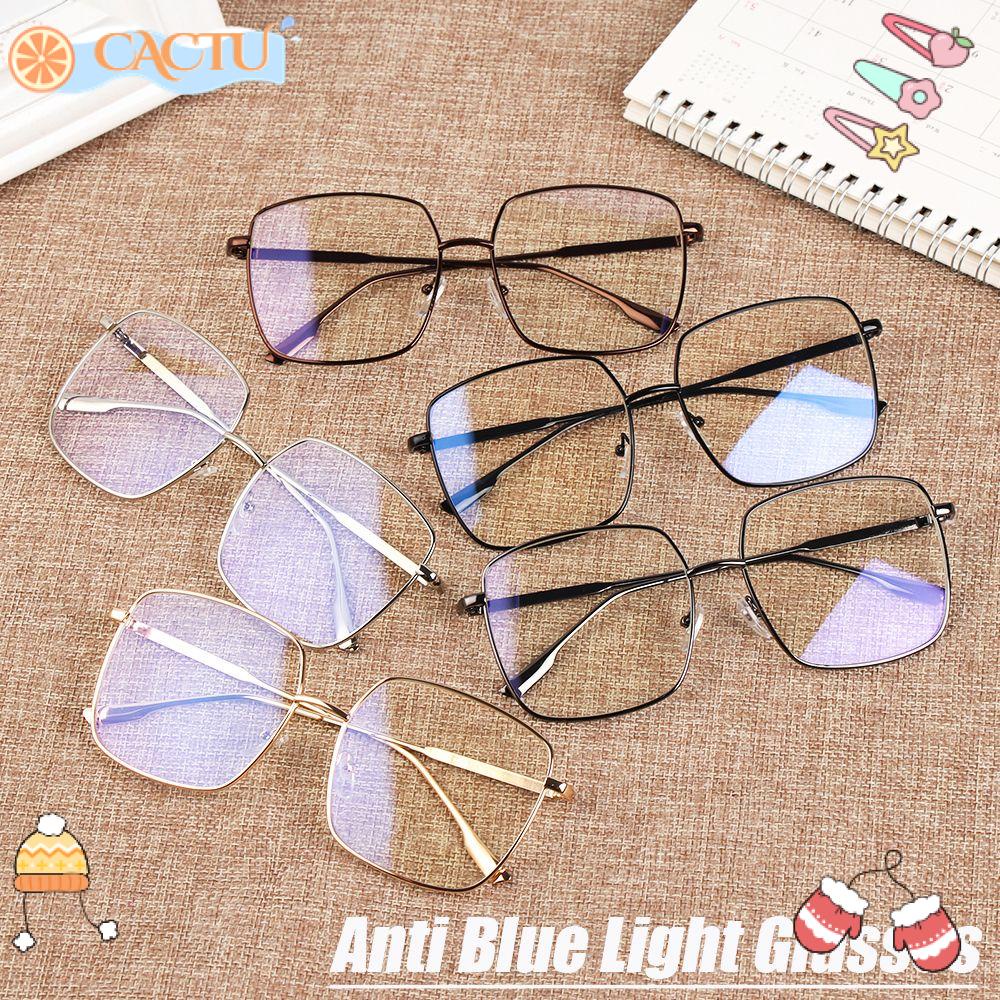 Kính Chống Tia Sáng Xanh Gọng Vuông Bằng Kim Loại Thời Trang Chơi Game