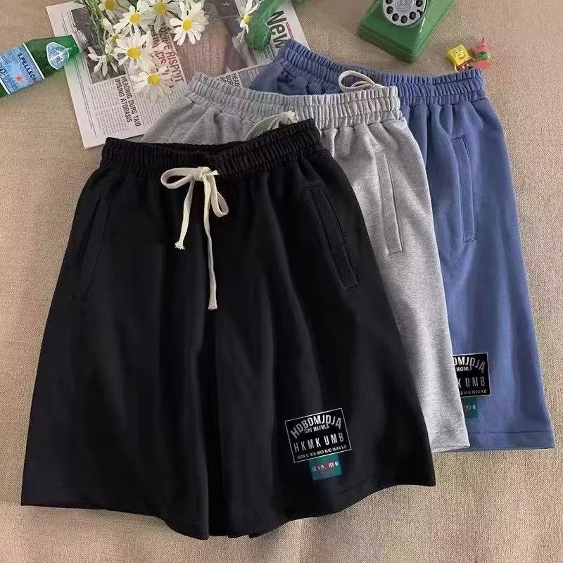 Quần Short Thể Thao Bóng Rổ Vải Cotton Dáng Rộng Kiểu Retro Nhật Bản Thời Trang Mùa Hè Cho Nam