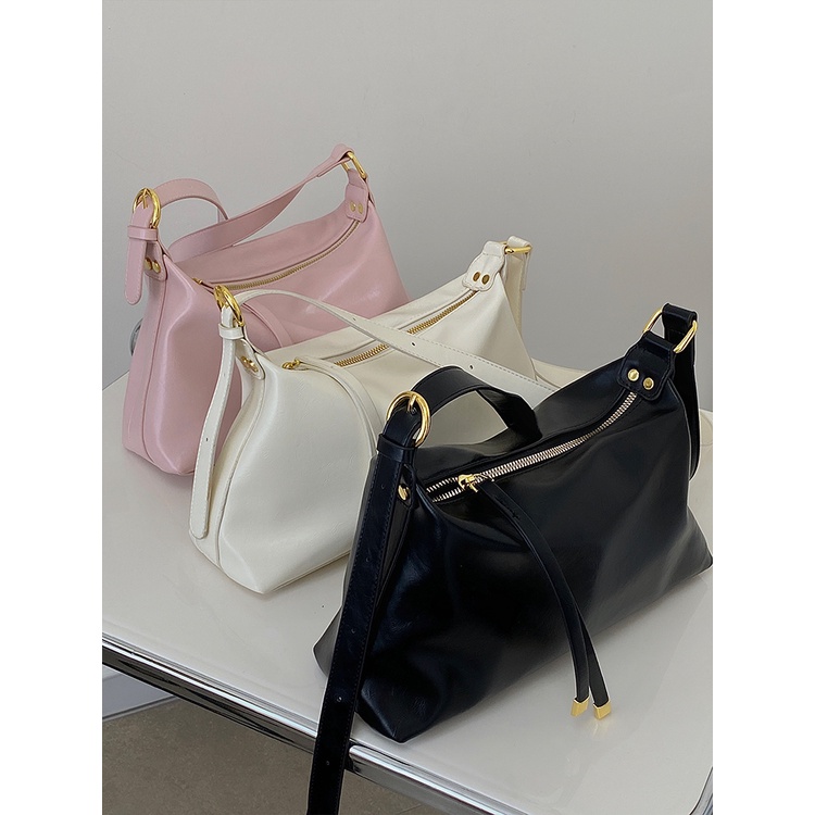 Túi Tote Đeo Vai / Đeo Chéo Sức Chứa Lớn Màu Đen Dễ Phối Đồ Thời Trang Cao Cấp