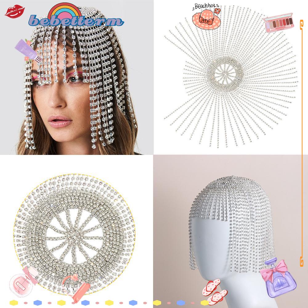 Dây Chuỗi Trang Trí Tóc Cho Cô Dâu Phong Cách Năm 1920|Đầu Dây Chuyền Dạng Nắp Lật Phối Dây Xích Thời Trang