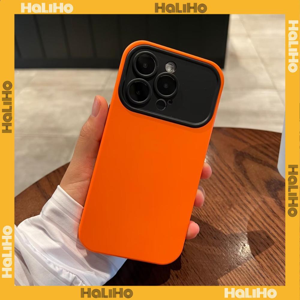 Ốp lưng iPhone 11 Ốp Mềm 2 Trong 1 Vỏ Cứng Acrylic Thân Thiện Với Da Vỏ Máy Ảnh Đơn Giản Và Thoải Mái Bảo Vệ Màn Hình Cam Trắng Đen Cho iPhone 14 Pro Max 13 12 Pro Max XR