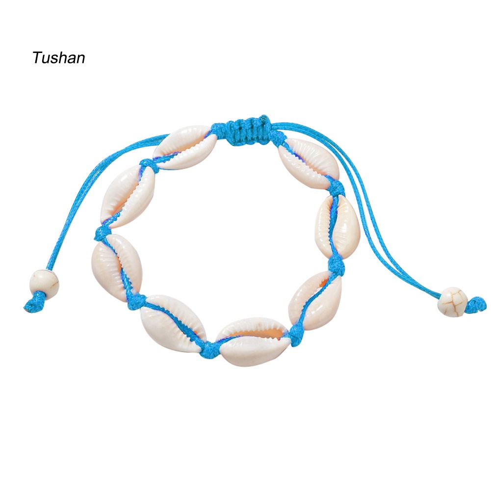 Vòng Đeo Tay Chuỗi Hạt Gắn Vỏ Sò Thời Trang Cho Nữ
