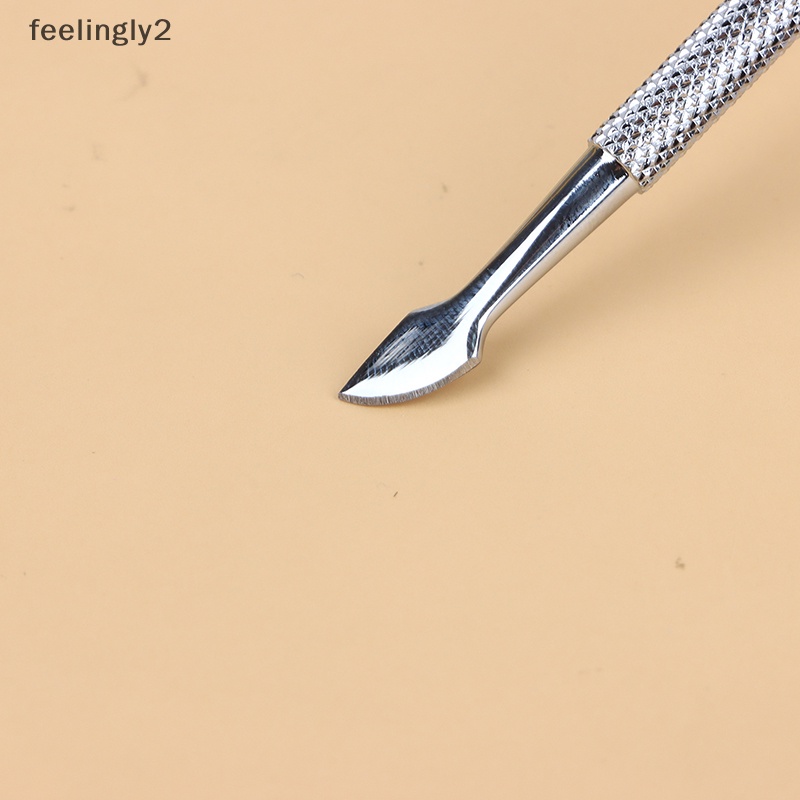 Dụng Cụ Loại Bỏ Da Chết Móng Tay Hai Đầu Bằng Thép Không Gỉ