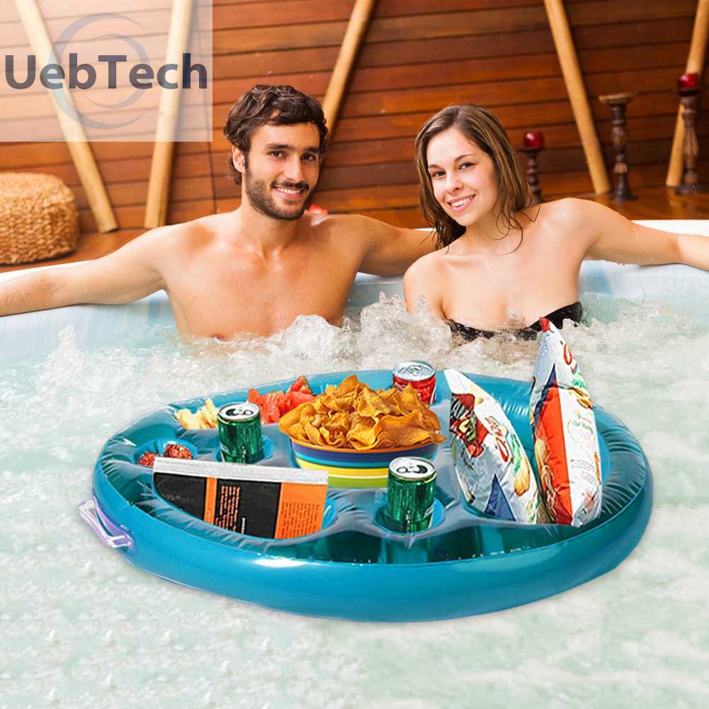 Khay Nổi Bằng PVC Bền An Toàn Cho Bàn Tiệc Bãi Biển Mùa Hè