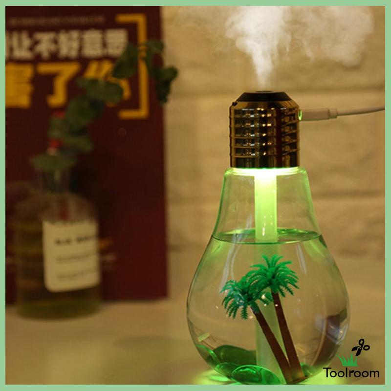 Máy Phun Sương Tạo Ẩm Mini Có Đèn LED Ban Đêm Cho Xe Hơi