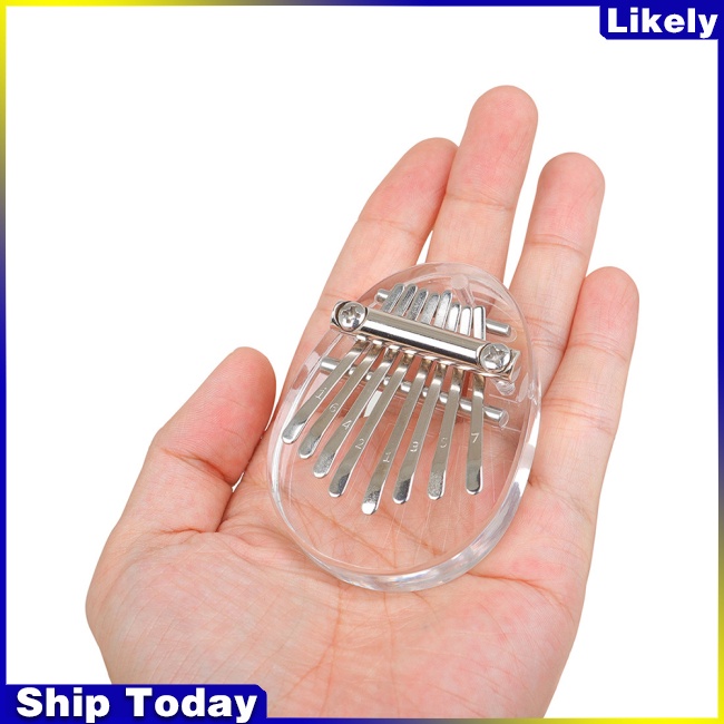 Đàn Kalimba Mini 8 Tông Hình Trái Tim / Oval Bằng Acrylic 8 Phím Nhỏ Gọn Dành Cho Người Mới Bắt Đầu