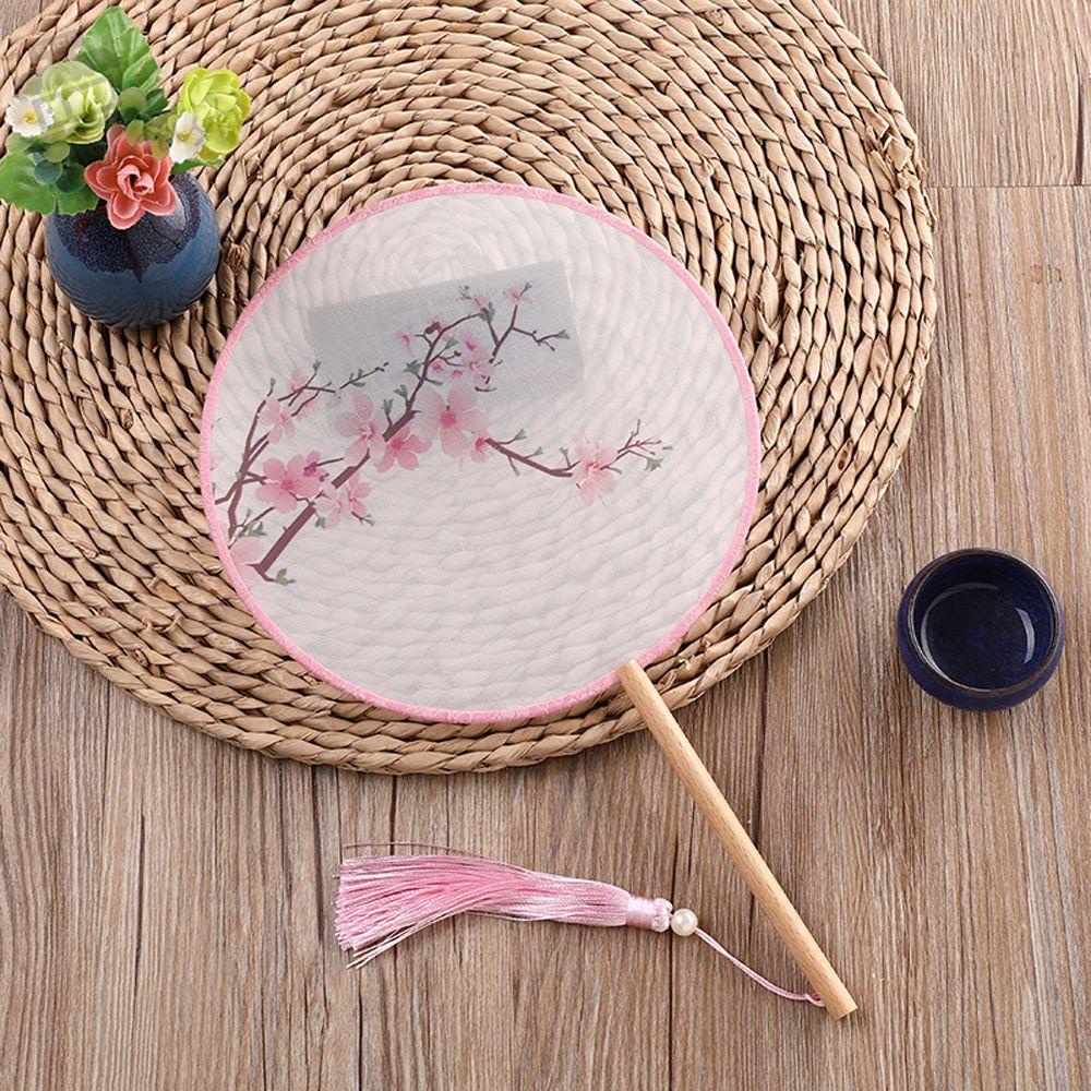 Quạt Cầm Tay Thêu Họa Tiết AUGUSTINA Cổ Điển Phối Tua Rua Trang Trí Nhà Cửa / Tiệc Cưới