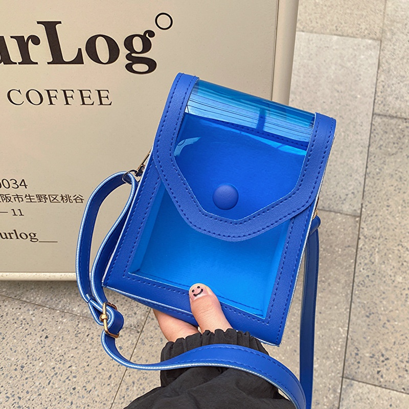 Túi Đeo Chéo Mini Bằng PVC Trong Suốt Phong Cách Phương Tây Thời Trang Cho Nữ