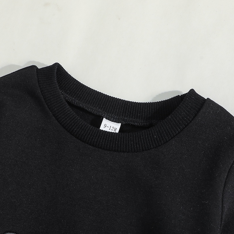 Combo bộ đồ bé trai gái 6-36 tháng In Hình Gấu Hoạt Hình dài tay áo phông quần dài Sọc Caro set thời trang cho bé trẻ em sơ sinh