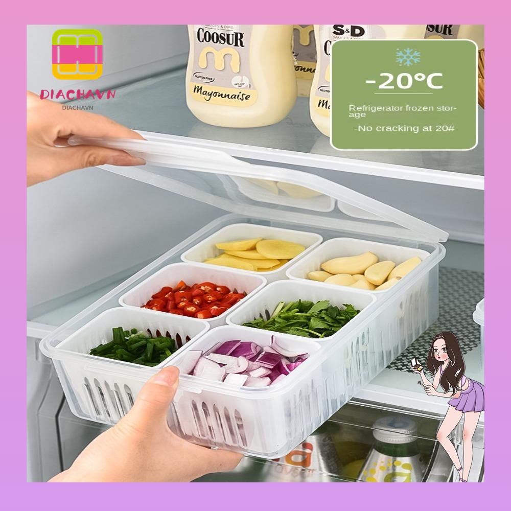 Hộp Đựng Tỏi Tươi Trong Suốt Đa Năng Có Nắp Đậy Cho Tủ Lạnh