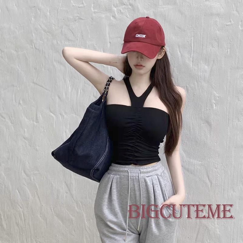 Áo Croptop Sát Nách Màu Sắc Thời Trang Mùa Hè Quyến Rũ Cho Nữ