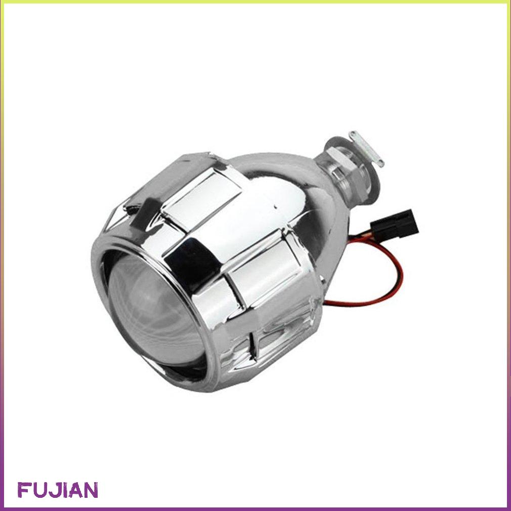 2.5 Inch Xenon Mini Bi-Xenon Hid Clear Projector Lens Cover Shroud Headlight Custom Headlamp H1 H4 H7 Silver