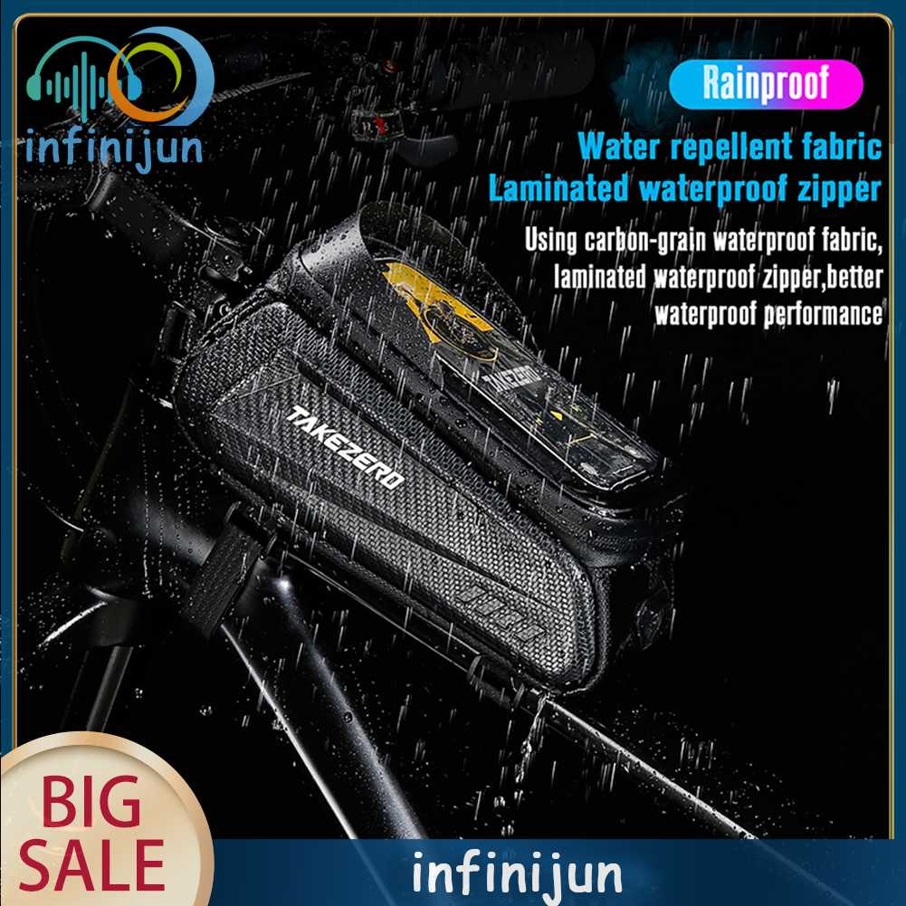 Túi Đựng Điện Thoại Cảm Ứng 1L Họa Tiết Phản Quang Chống Thấm Nước Gắn Xe Đạp Ốp