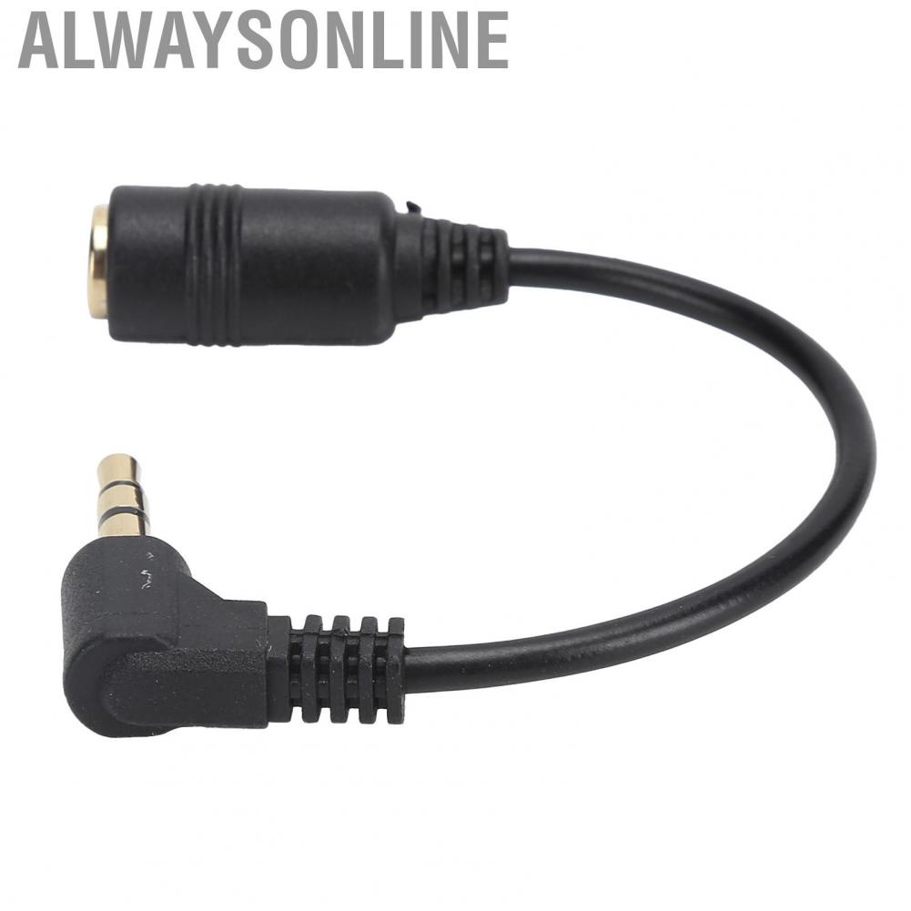 Alwaysonline 90 Degree Elbow Cable 3‑Pole 3.5mm Male To Female  Extension C ZIN