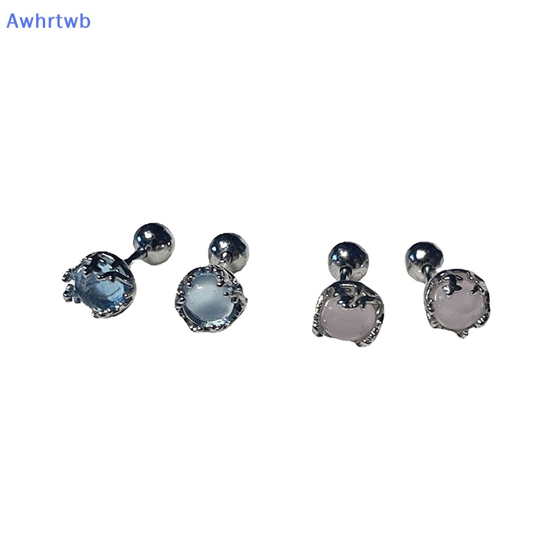 1 Đôi Khuyên Tai Dạng Xoắn Ốc Đính Đá Zircon Nhiều Màu Cho Nữ Mới
