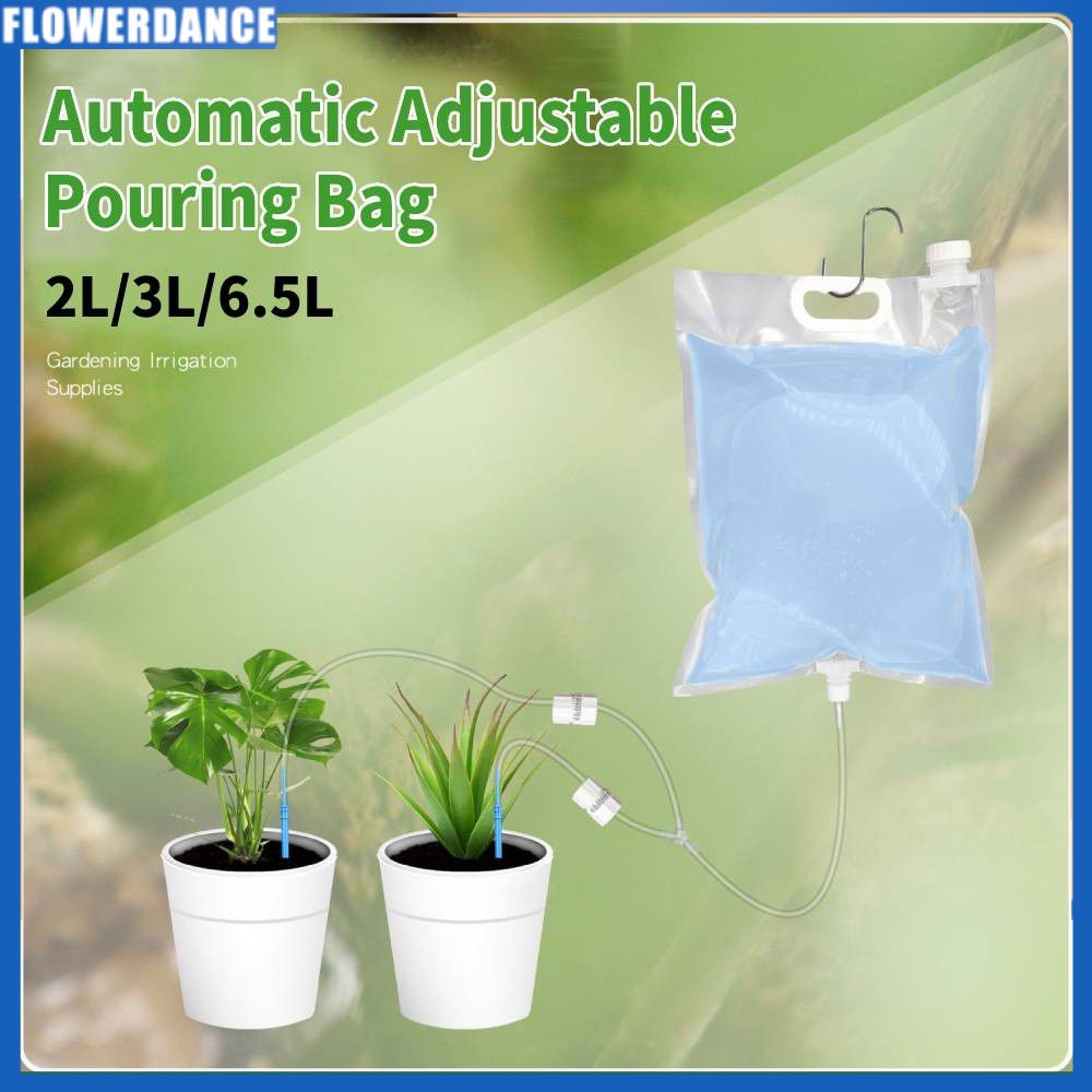 Tự túi nước hệ thống tưới nước tự động 2L/3L/6.5L thiết bị Tưới cây bộ tưới nhỏ giọt van điều chỉnh vòi phun nước Túi tưới nhỏ giọt hoa