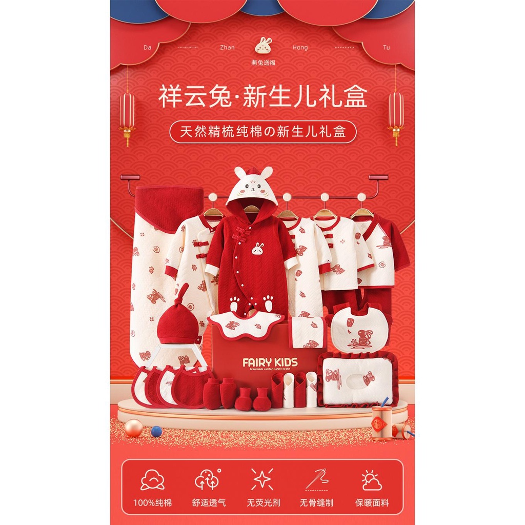 Hộp Quà Tặng Toàn Diện Dễ Thương Cho Bé Sơ Sinh