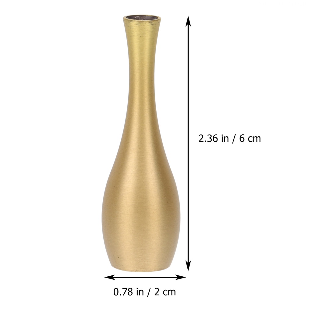 Bình Hoa Mini Bằng Hợp Kim Đồng Phong Cách Vintage Trang Trí Nhà Cửa