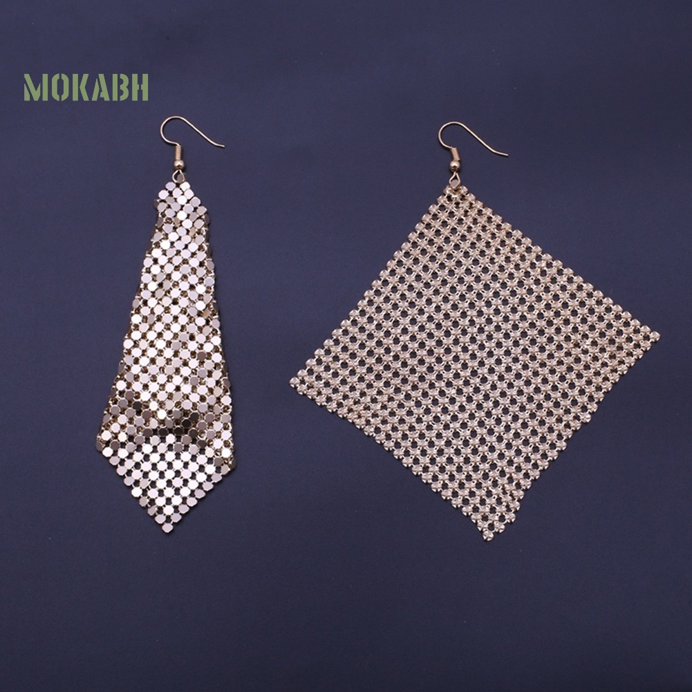 Bông Tai Hình Vuông Đính Kim Sa Tua Rua Thời Trang Cho Nữ