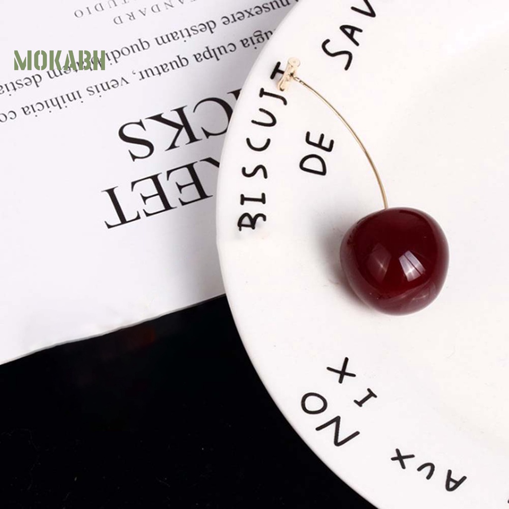 Bông Tai Hình Trái Cherry Bằng Hợp Kim Tinh Tế Thời Trang