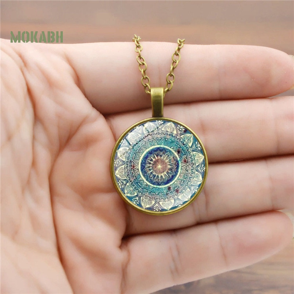 (Hot) Vòng cổ DạNg KíNh Cabochon Phong CáCh Vintage