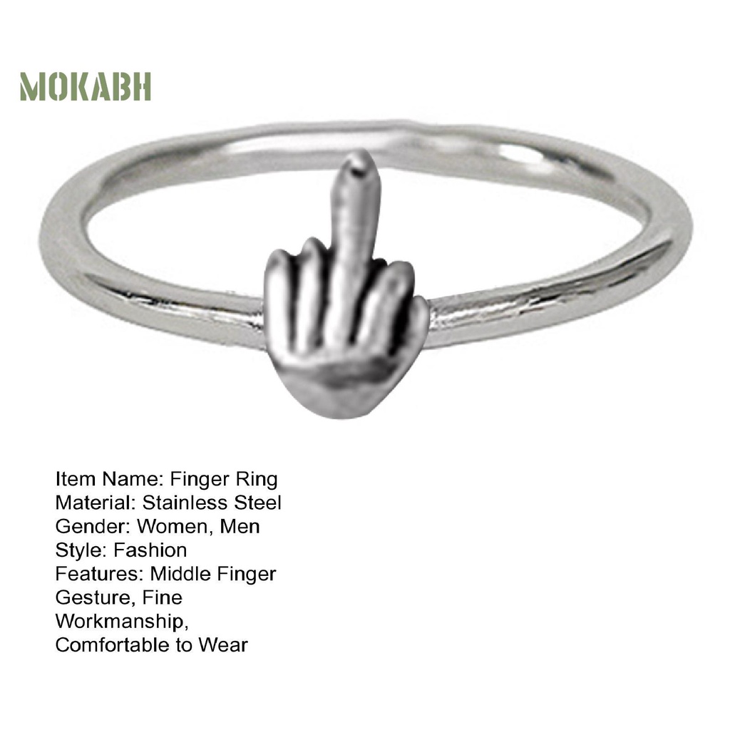 Nhẫn Thời Trang Hip Hop Punk Tối Giản Vui Nhộn Cho Nam Và Nữ