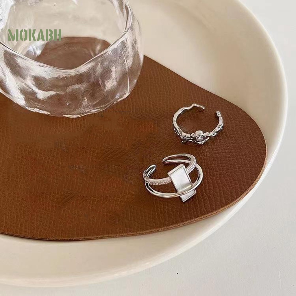 1 Bộ Nhẫn Hai Lớp Bằng Đá Tự Nhiên Lấp Lánh Có Thể Tháo Rời Thời Trang Có Thể Điều Chỉnh Cho Nữ