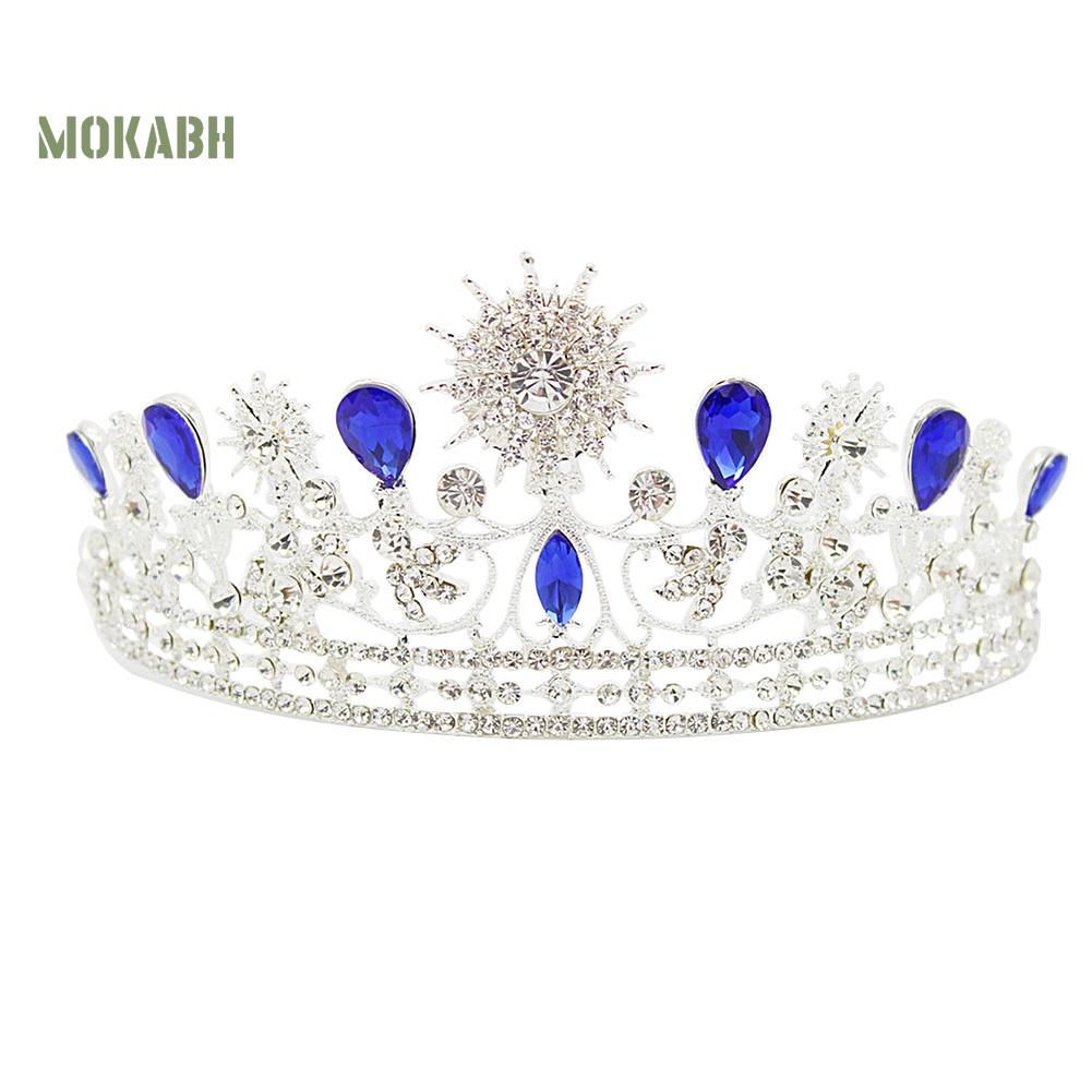 Vương Miện Cài Tóc Đính Đá Phong Cách Vintage Cho Cô Dâu