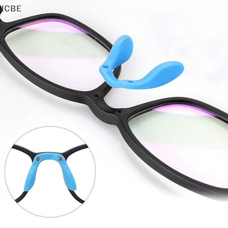 Set 2 Đệm Mũi Bằng Silicon Mềm Trong Mờ Chống Trượt Nhiều Kiểu Dáng Tùy Chọn Cho Trẻ Em Trên Mắt Kính
