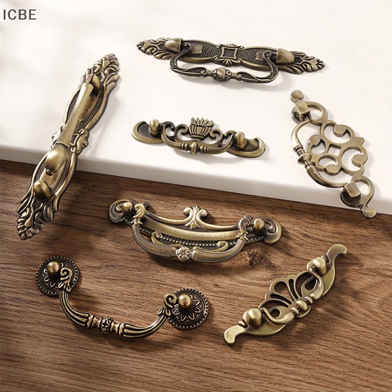 Ic Tay Nắm Ngăn Kéo Tủ Bằng Hợp Kim Kẽm Màu Đỏ / Xanh Lá Phong Cách Châu Âu Cổ Điển Thời Trang Cho Nhà Bếp