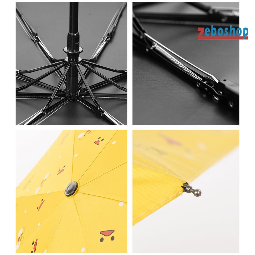 Dù Che Mưa Chống Tia UV Chống Nước In Họa Tiết Vịt Hoạt Hình