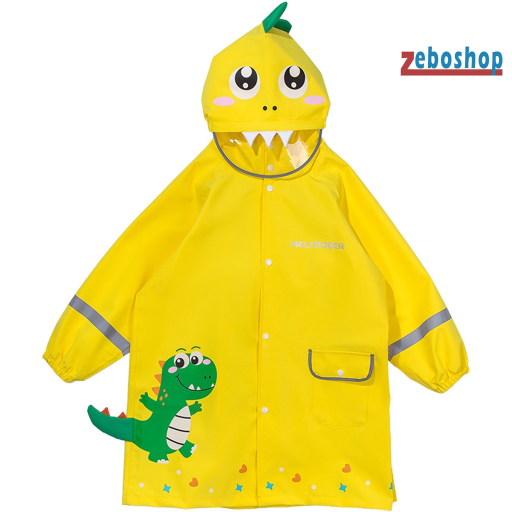 Áo Mưa Nhẹ In Họa Tiết Động Vật Hoạt Hình Chống Nước Có Mũ Trùm Cho Bé Mẫu Giáo