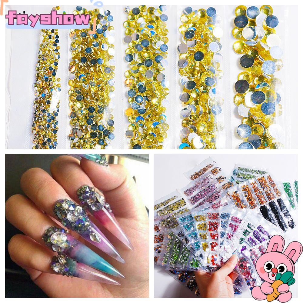 Set 100 Móng Tay Giả 2-6mm Chất Lượng Cao|Miếng Dán Trang Trí Móng Tay Nhiều Kích Cỡ Thời Trang