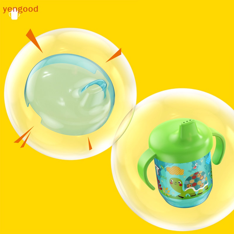 Cốc Uống Nước Có Nắp Lật Và Tay Cầm Chống Tràn Dành Cho Bé Sơ Sinh