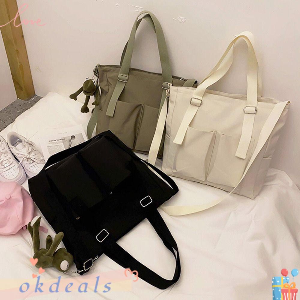 Túi Xách Đeo Vai Vải Bạt Ngăn Chứa Rộng Thời Trang Năng Động