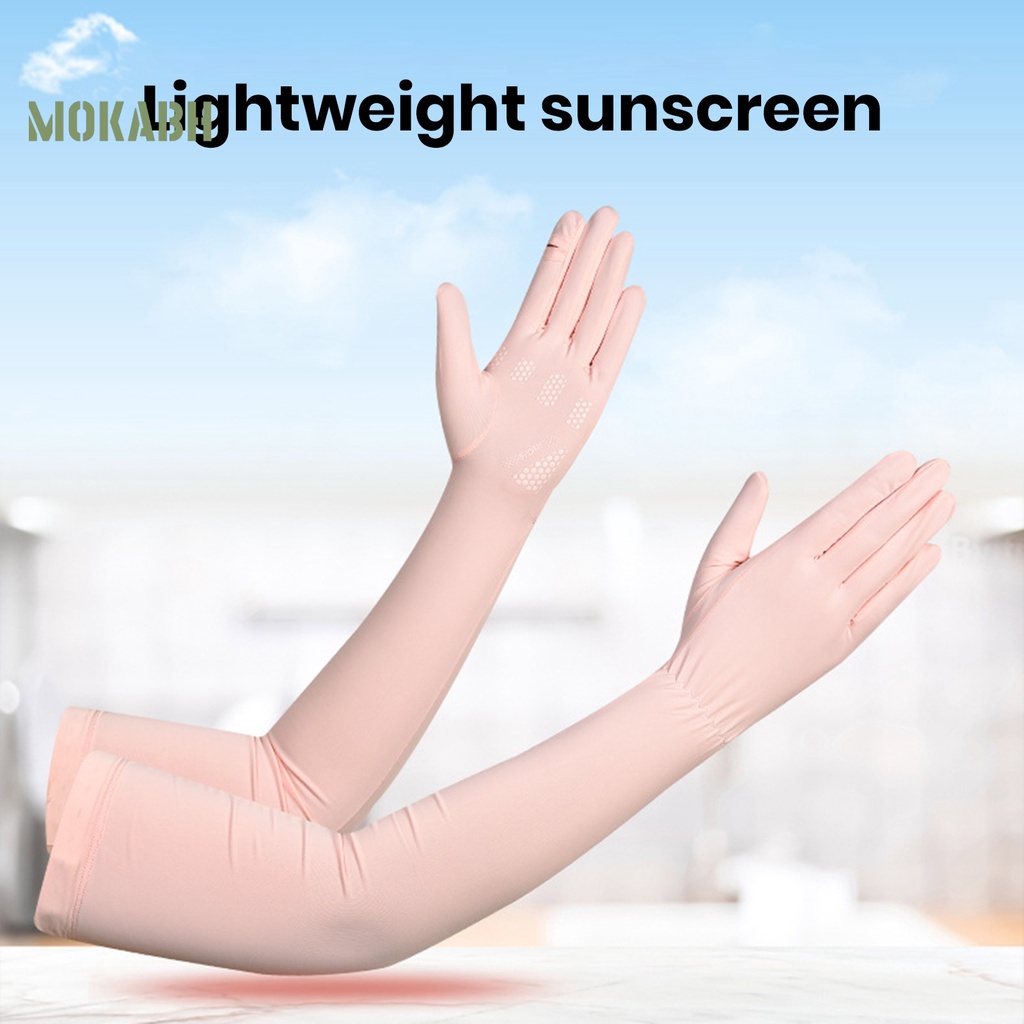 1 Cặp Găng Tay Silicone Dài Chống Trượt Chống Tia UV Độ Co Giãn Cao Cho Nữ