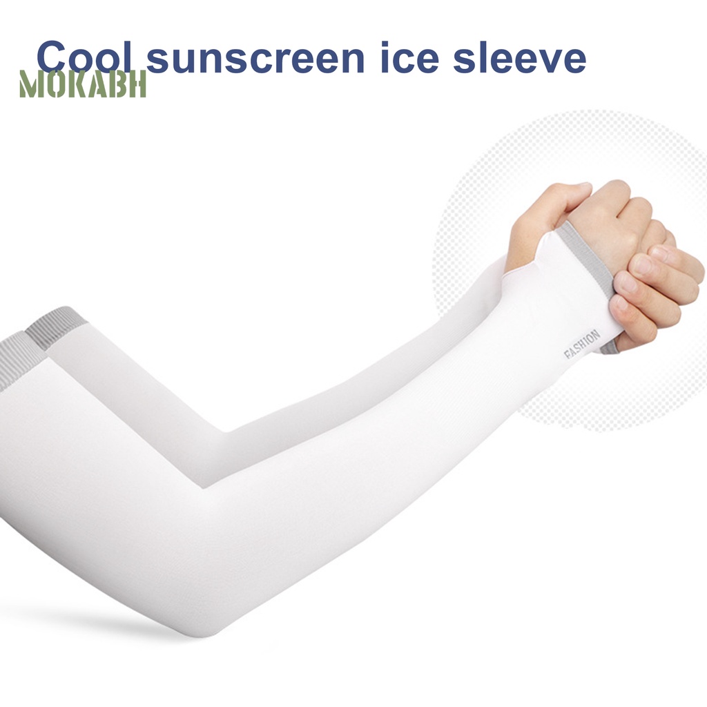 1 Cặp Ống Tay Áo Bằng Spandex Spandex Siêu Mềm Chống Tia UV Cho Nam Và Nữ